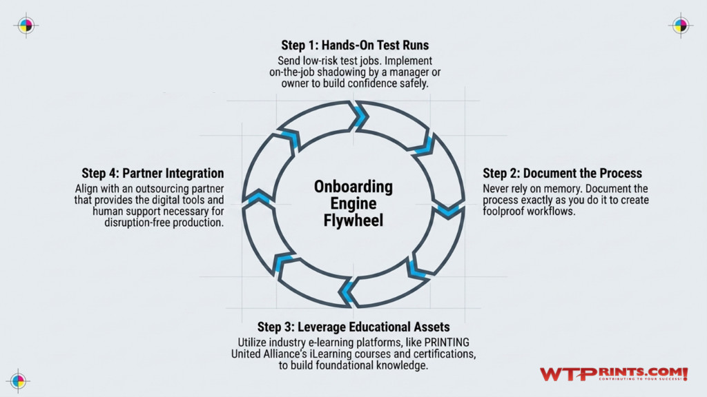 Illustration of onboarding process for outsourcing vendors