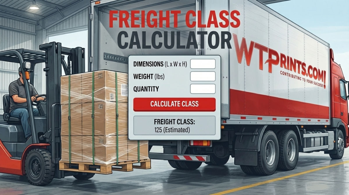 Loading a WTP truck with freight - concept of freight class calculator