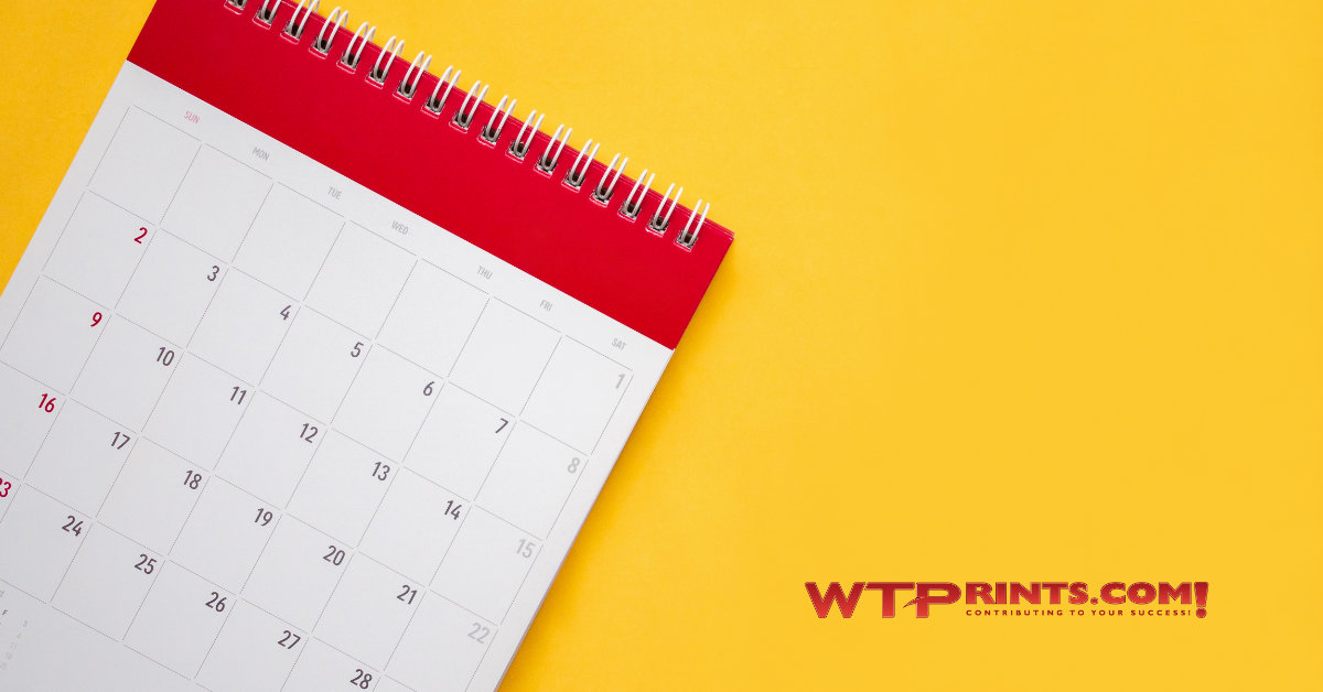 Wholesale custom calendar printing - image of a printed calendar